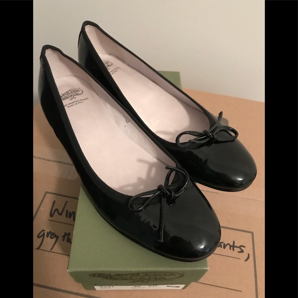 Calzoleria Toscana black patent ballet flats EU 40